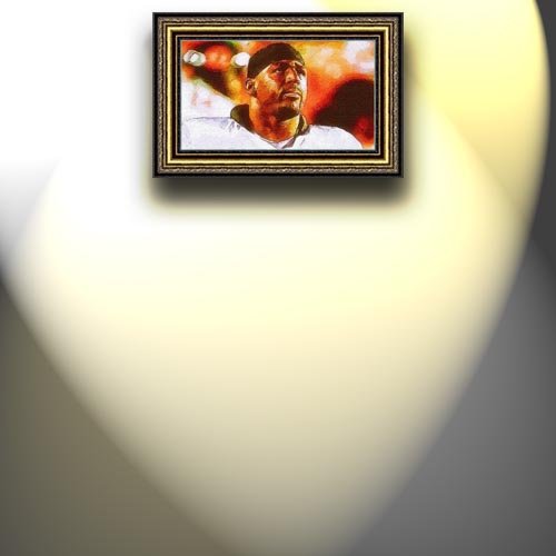 Completely Handpainted American Football Sport Painting, Custom Order FL5288, Oil on Canvas, with Option to Paint Jerry, Brett & Co. from Any Other Favorite Photograph or Picture, Unframed, Size 17'' x 30