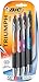 BIC Triumph Gel Fashion, Medium Point 0.7 mm, 4 Pack, Assorted Ink (RTR57AP41)