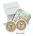 Sterling silver cufflinks with New York City transit token
