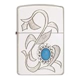 ZIPPOインディアンコレクション　天然ターコイズ貼り Cの画像