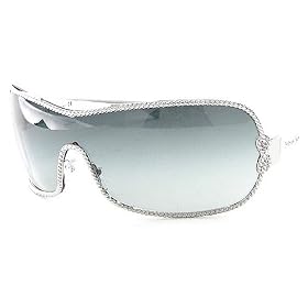 Prada 62H Sunglasses Designer Fashion Silver Metal Eyeglasses Women Female Sun Glasses