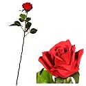 Half Open Rose - Red - Artificial Flower