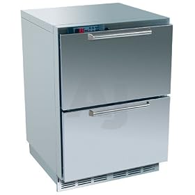 Perlick H1RD5B 24 Built-in Double Drawer Refrigerator with 4.9 cu. ft. Capacity, Variable... by 