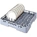 Cambro PR314 9 Rows x 9 Rows, Camrack Soft Gray Polypropylene Peg Rack without Extender