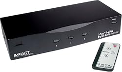 Cables To Go 28731 3-Play S-Video, Composite Video and TOSLINK Digital Audio High Performance Selector Switch (Black)