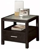Denmark Side End Table, 1-DRAWER, ESPRESSO