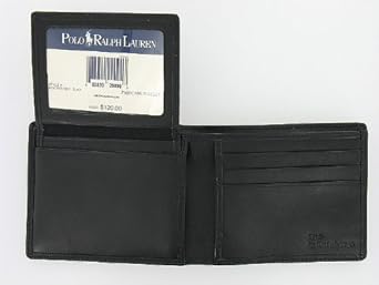 Men's Polo by Ralph Lauren Passcase Wallet Black w/ Logo Men's Polo by Ralph Lauren Passcase Wallet Black w/ Logo