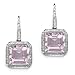 18k White Gold Pink Kunzite and Diamond Earrings title=