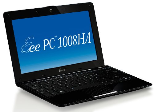 Produkt-Bild: Asus Eee PC 1008HA 25,4 cm (10 Zoll) WSVGA Netbook (Intel Atom N280 1,66 GHz, 1GB RAM, 160GB HDD, Intel GMA, Windows XP Home), schwarz