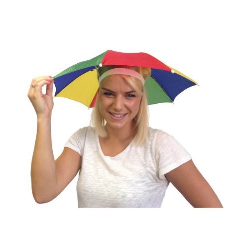 Foldable Rainbow Umbrella Sun Cap Golf Travel Camping Fishing Hunting