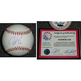<b>Derrek Lee Signed MLB Baseball - Chicago Cubs MLB Baseball Sports Memorabilia</b>