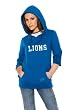 Detroit Lions Women's Laser Cut 3/4 Sleeve Pullover Hoodie - by Alyssa Milano