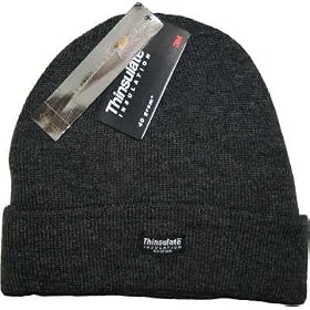 Mens Knitted Ski Hat with Thinsulate Lining Grey GL219