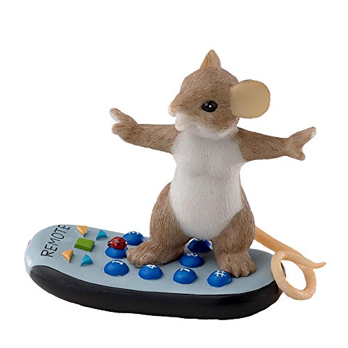 Charming Tails Mouse Figurine Channel Surfing