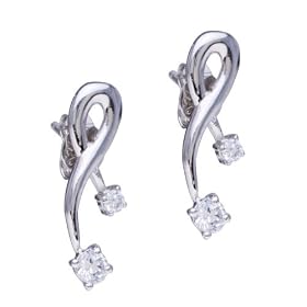 Elegant Crystal 925 Sterling Silver Earrings