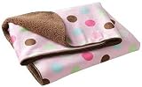 Baby Blanket Polka Dot Velboa Nursery Blanket Pink by Just Born