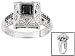 10KT WG 1.00CTW WHITE DIAMOND AND IRRADIATED BLACK DIAMOND RING