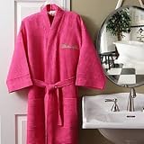 Personalized Kimono Robes - Pink Waffle Weave