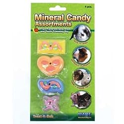 Ware Manufacturing Mineral Candy Mini Bars Small Pet Chew Treat, 4-Pack, Colors Vary