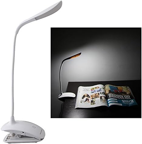 Cordless Desk Lamp Firstinnovation 3 Level Brightness Dimmable Touch Control Clip On Soft Light Eye Protection Good for Home Dorm Bedroom Study Relaxation 1.5W