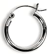 3mm Snap Post Hoop Earrings, Size: 3mm x 25mm