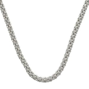 Essential 14 Karat White Gold Popcorn Chain 18 Inch - 1.6mm