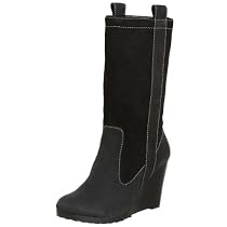 Tommy Hilfiger Women's Zia Wedge Boot,Black,10 M