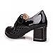 Latasa Women's Fashion Suede Mid-heel Lace-up Chunky Western Oxford Shoes