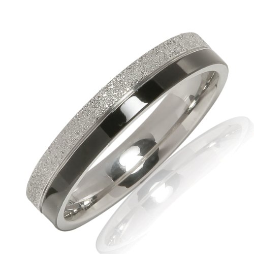 Bliss Republic Damen-Ring Edelstahl schwarz 57 60160027 Preisvergleich