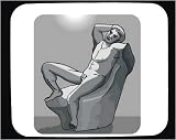 Decorated Mouse Pad with man, Greece, art, sculpture, image, naked, nude, Europe, statue
