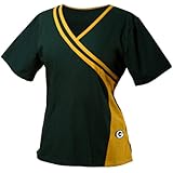 Green Bay Packers Women's Two Tone Scrub Top