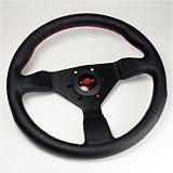 Personal Steering Wheel Neo Grinta 330mm Black Leather w/Red Stitching