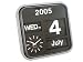 Present Time Karlsson Calender clock Big Flip silver 43cm x 43cm