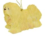 4 Lhasa Apso Apricot & Cream Dog Christmas Ornament