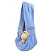 Vktech Pet Doggy Cat Comfortable Sling Carrier Pouch Travel Traveler Tote Bag Handbag (Blue)