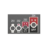 エスコ 12mm用トグルスイッチ文字版 EA940DH-292