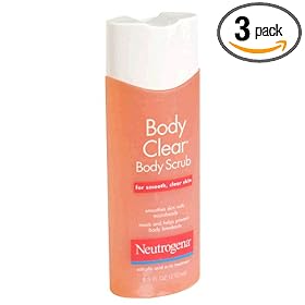 Neutrogena Body Clear Body Scrub for Smooth, Clear Skin, 8.5-Ounce Bottles (Pack of 3)