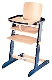 Euro-Baby Family High Chair, Natural/Blue