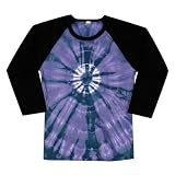 Purple Burst - Ladies Softball Tie Dye 3/4 Sleeve