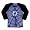Purple Burst - Ladies Softball Tie-Dye 3/4 Sleeve Tee - Small