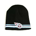 Tennessee Titans Black 2-Stripe Knit Beanie