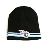 Tennessee Titans Black 2-Stripe Knit Beanie