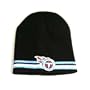 Tennessee Titans Black 2-Stripe Knit Beanie
