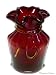 New Ruby Red Art Glass Hand Blown Pouch Purse Vase
