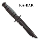 KABAR Short Black Serrated Edge Knife