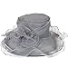 Women Kentucky Derby Church Dress Organza Hat Wide Brim Flat Hat (8 Colours)