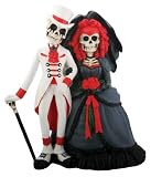 Day of the Dead Gothic Wedding Couple (H: 5.5 x L: 5 x W: 3 & 0.94 lbs)