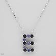 Necklace With 3.10ctw Precious Stones - Genuine Iolites and Sapphires Made in 925 Sterling silver. Total item weight 5.5g Length 16in