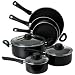 Bialetti Fusion 9-Piece Cookware Set, Black