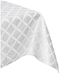 Lenox Laurel Leaf 70-by-144-Inch Oblong / Rectangle Tablecloth, Platinum